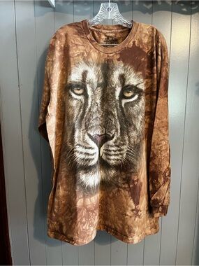 The Mountain lion warrior classic tye dye long sleeve tshirt
